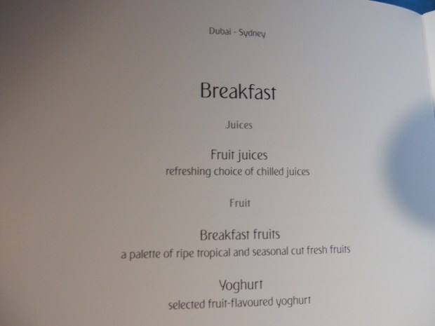 MENU - BREAKFAST